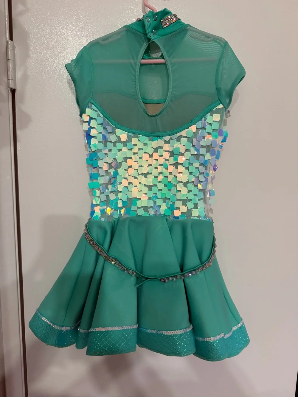 Weissman Turquoise Sequin Dance Dress for Kids